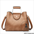 Cross shoulder bag women’s handbag women’s bucket bag - khaki