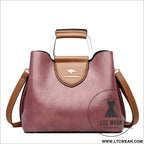 Cross shoulder bag women’s handbag women’s bucket bag - purple