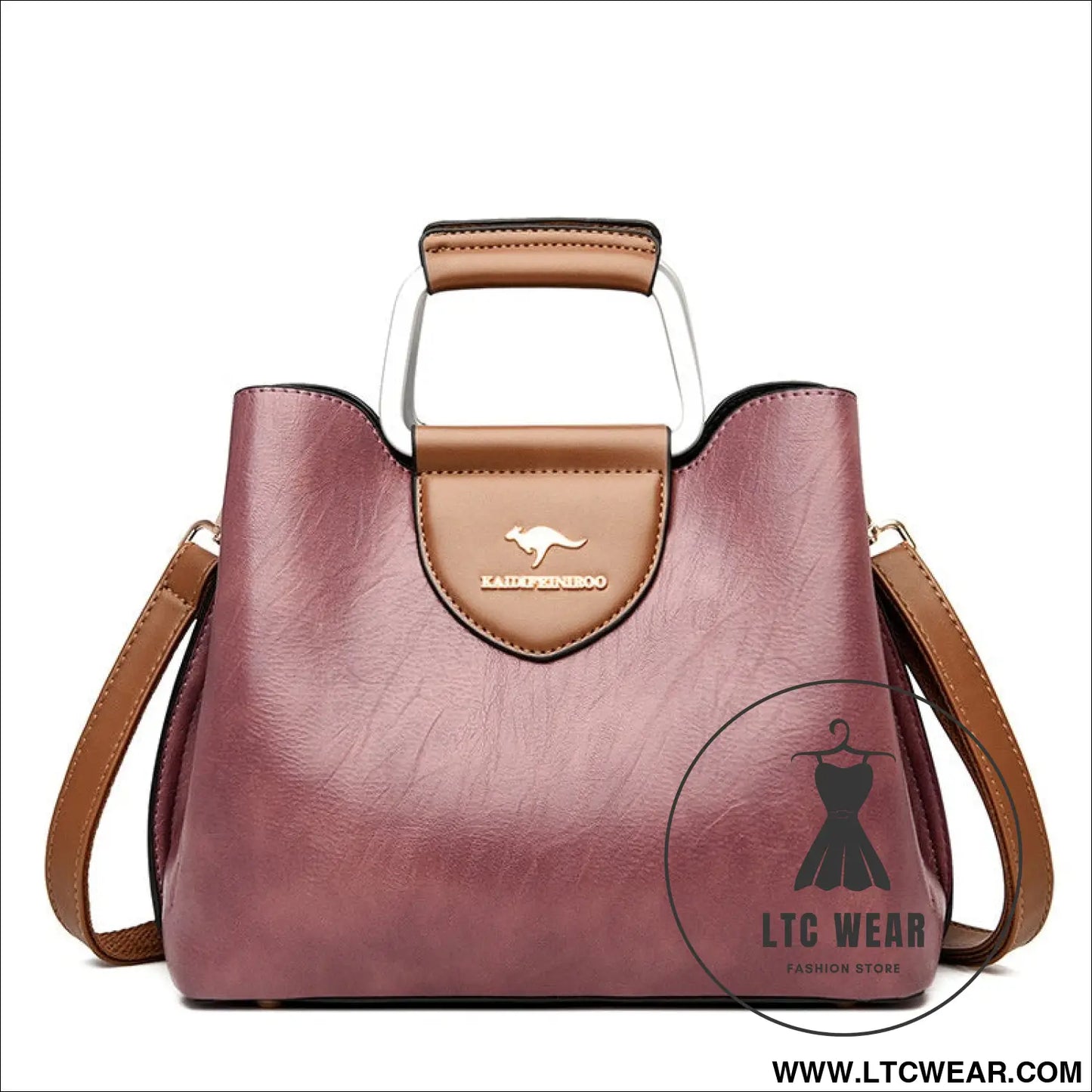 Cross shoulder bag women’s handbag women’s bucket bag - purple