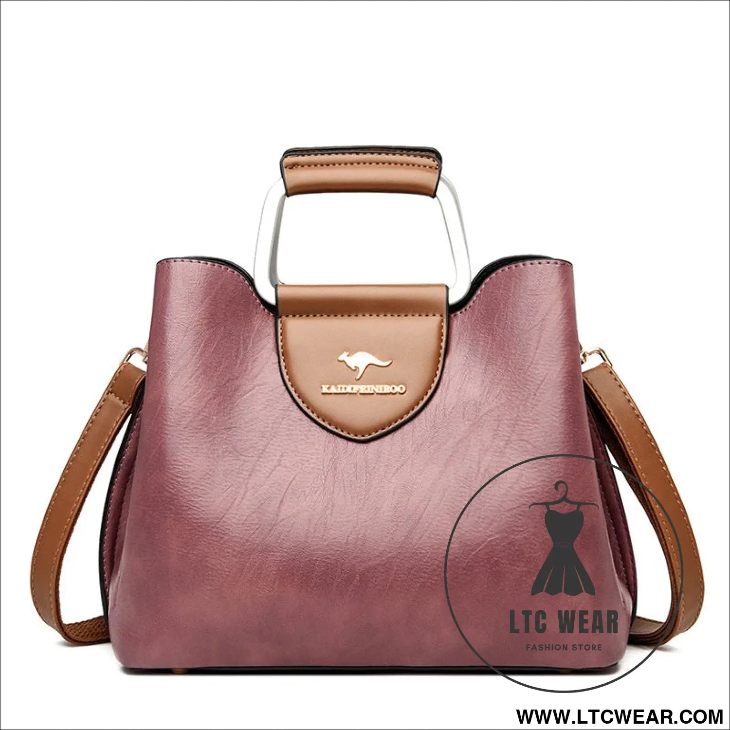 Cross shoulder bag women’s handbag women’s bucket bag - purple