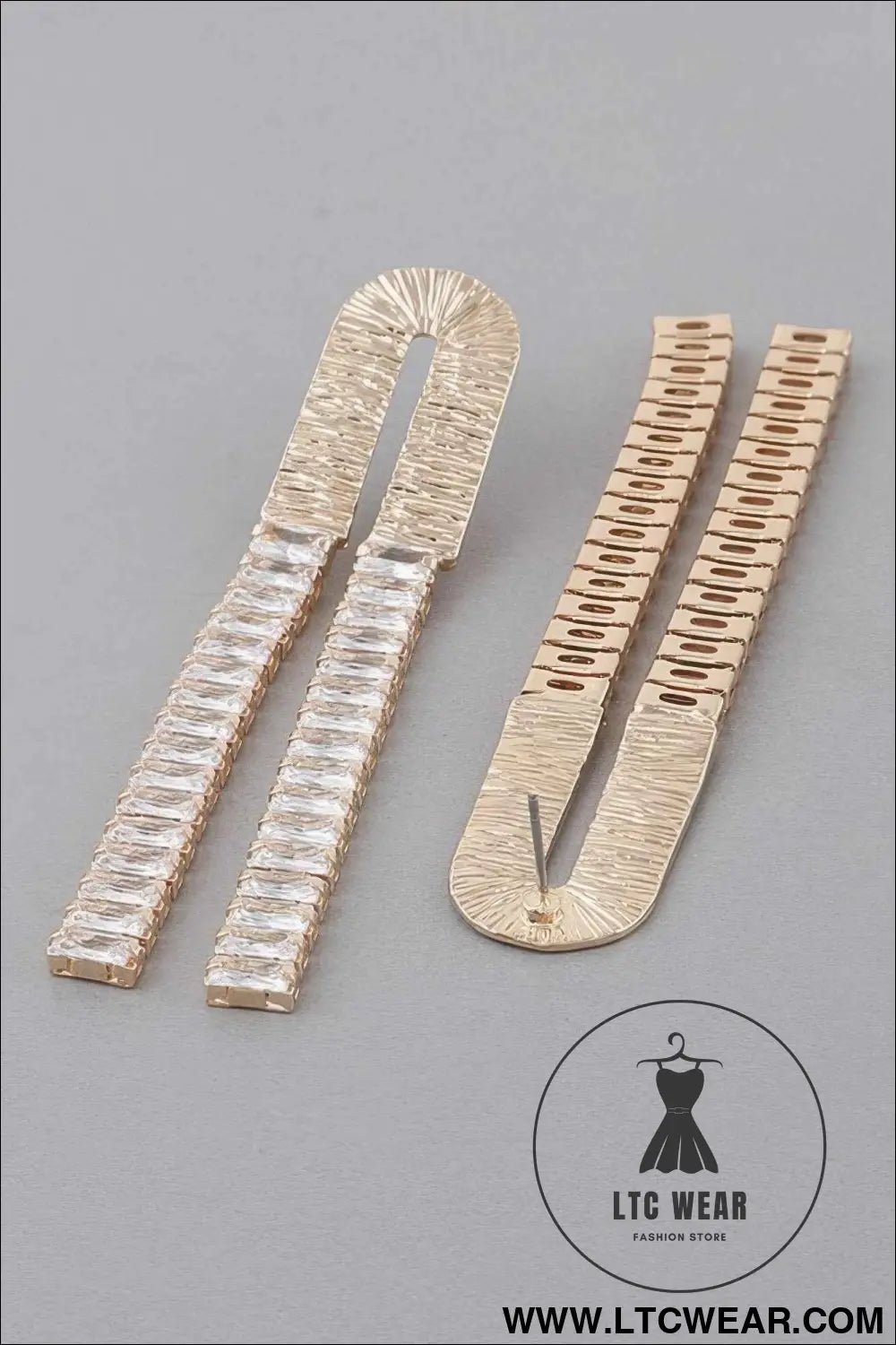 Crystal Arch Drop Earrings