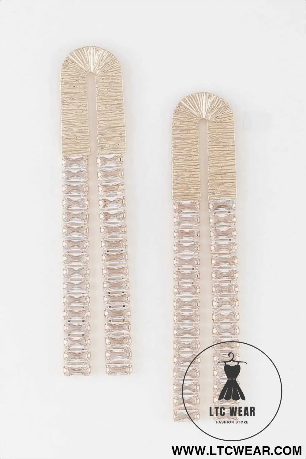 Crystal Arch Drop Earrings