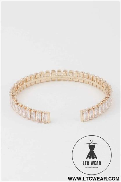 Crystal Bar Cuff Bracelet