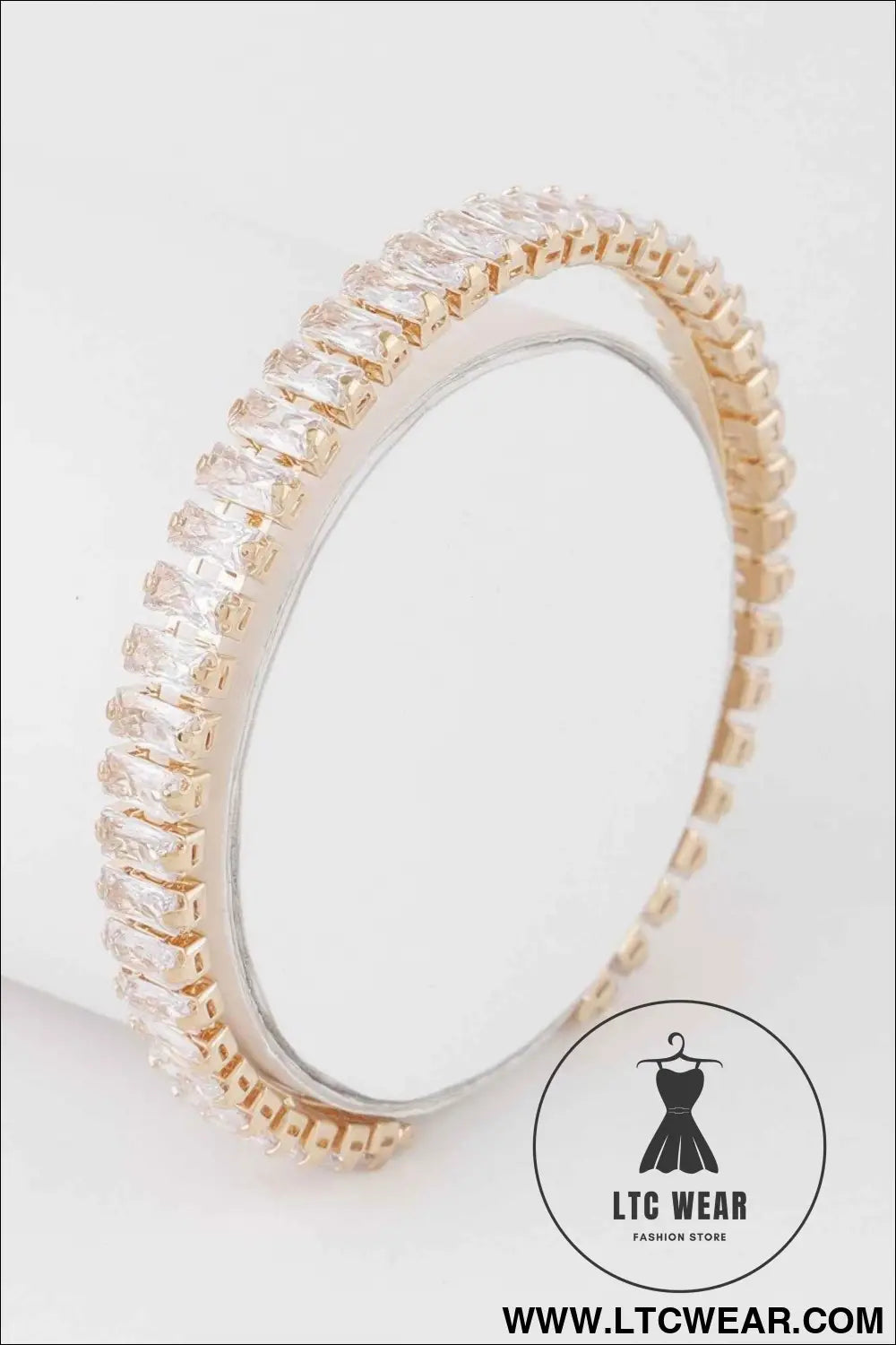 Crystal Bar Cuff Bracelet