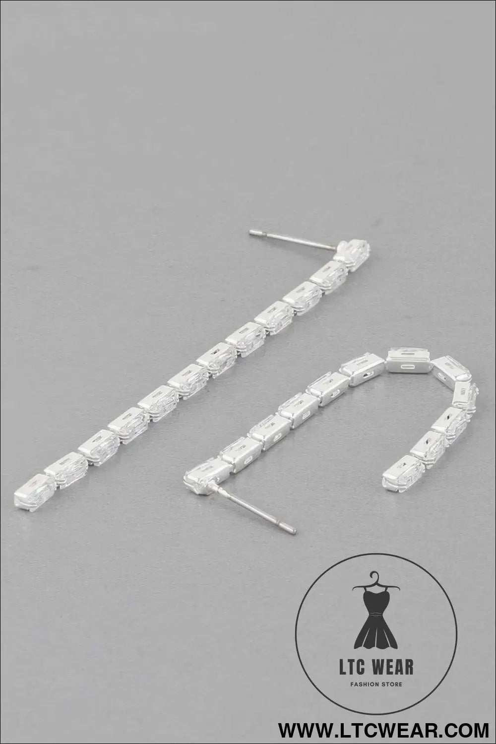 Crystal Bar Drop Earrings