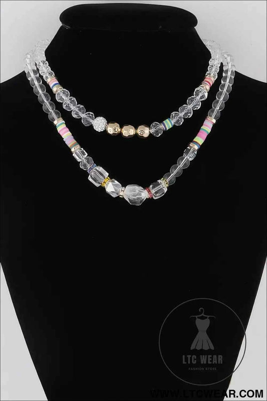 Crystal Bead Necklace - Elegant and Unique Jewelry Piece