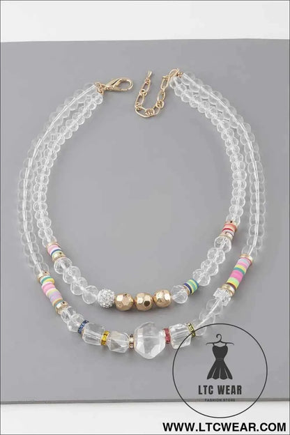 Crystal Bead Necklace - Elegant and Unique Jewelry Piece