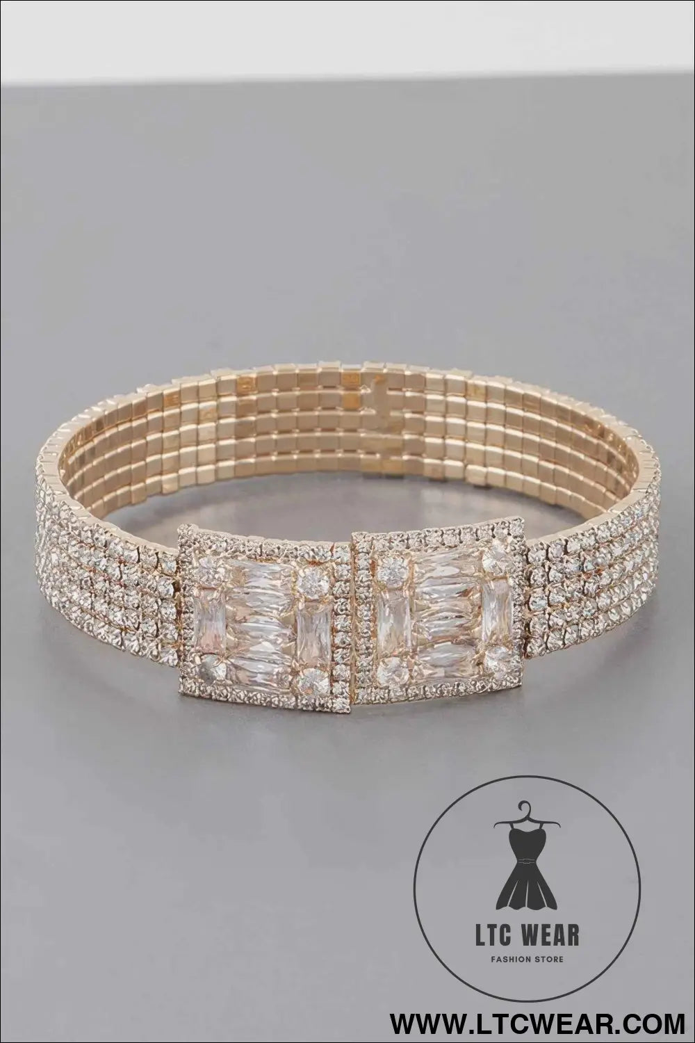 Crystal Block Bracelet