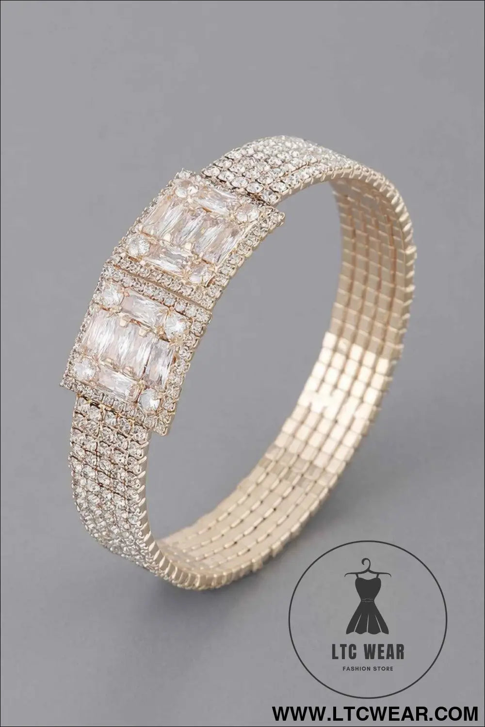 Crystal Block Bracelet