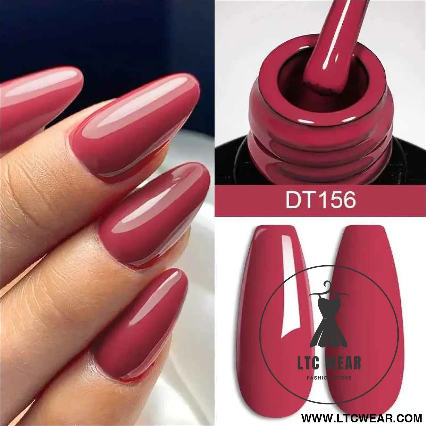 Crystal Red Soak-Off UV Gel - Nail Art Essential