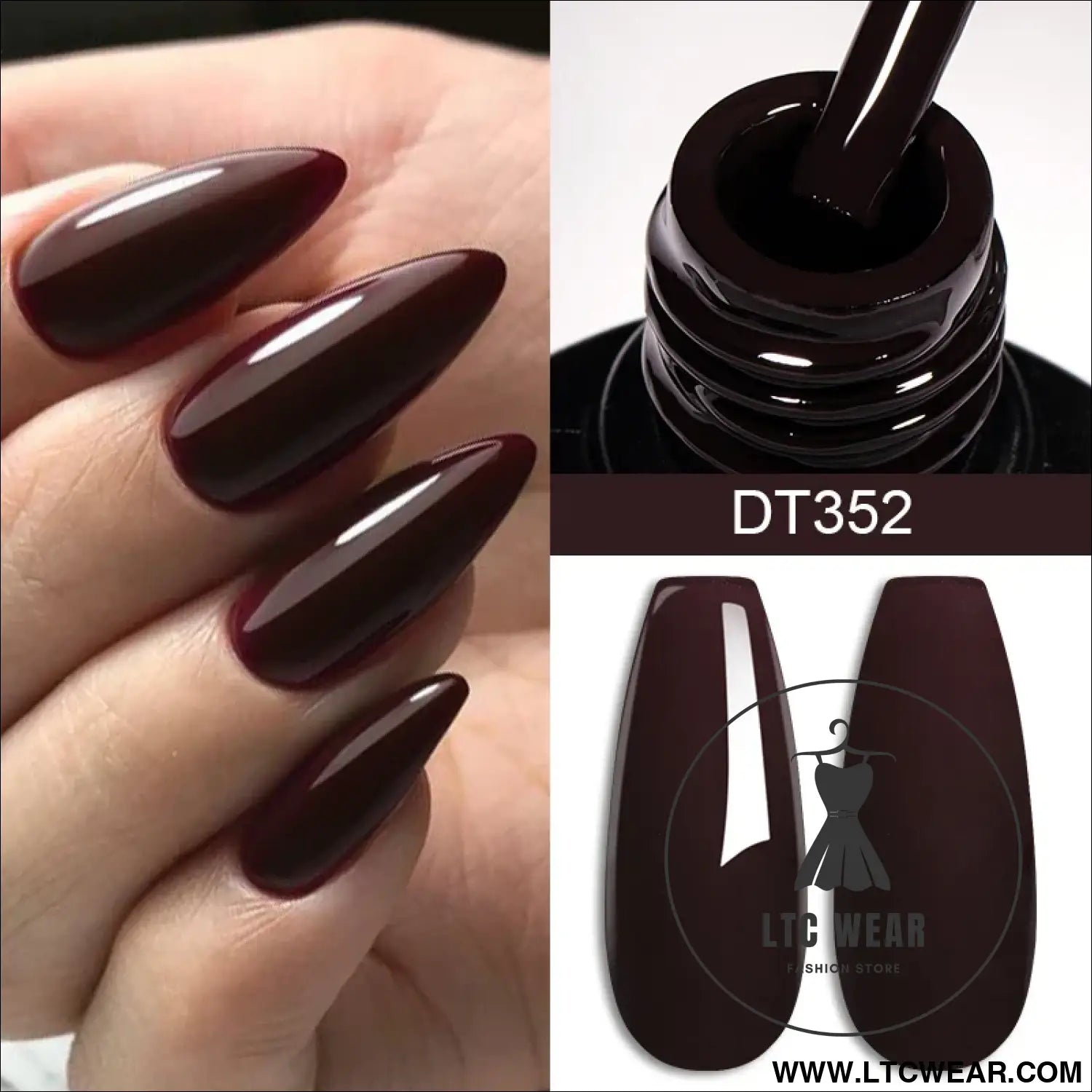 Crystal Red Soak-Off UV Gel - Nail Art Essential - L.T.C Wear Online Fashion Store