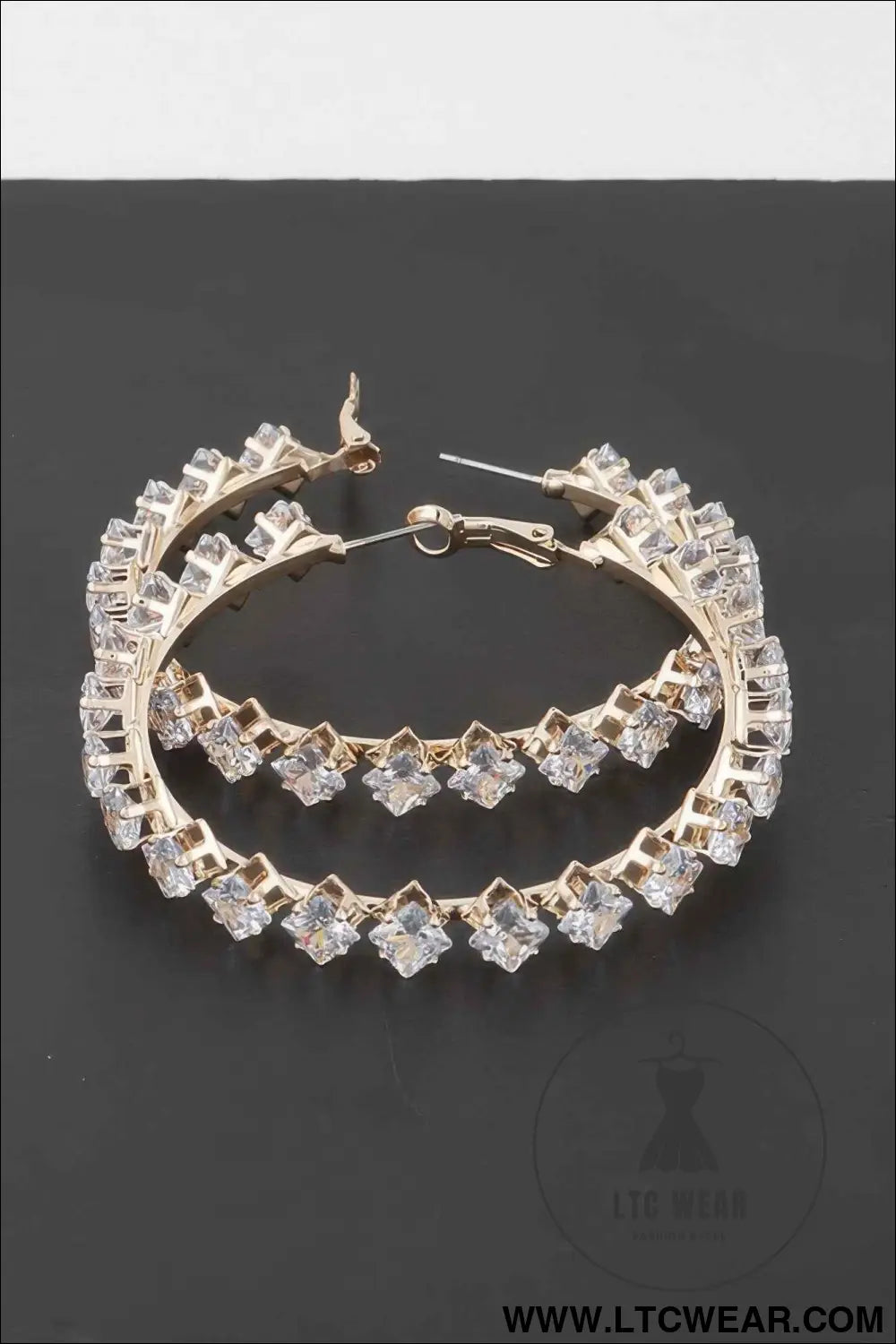 Crystal Star Hoop Earrings