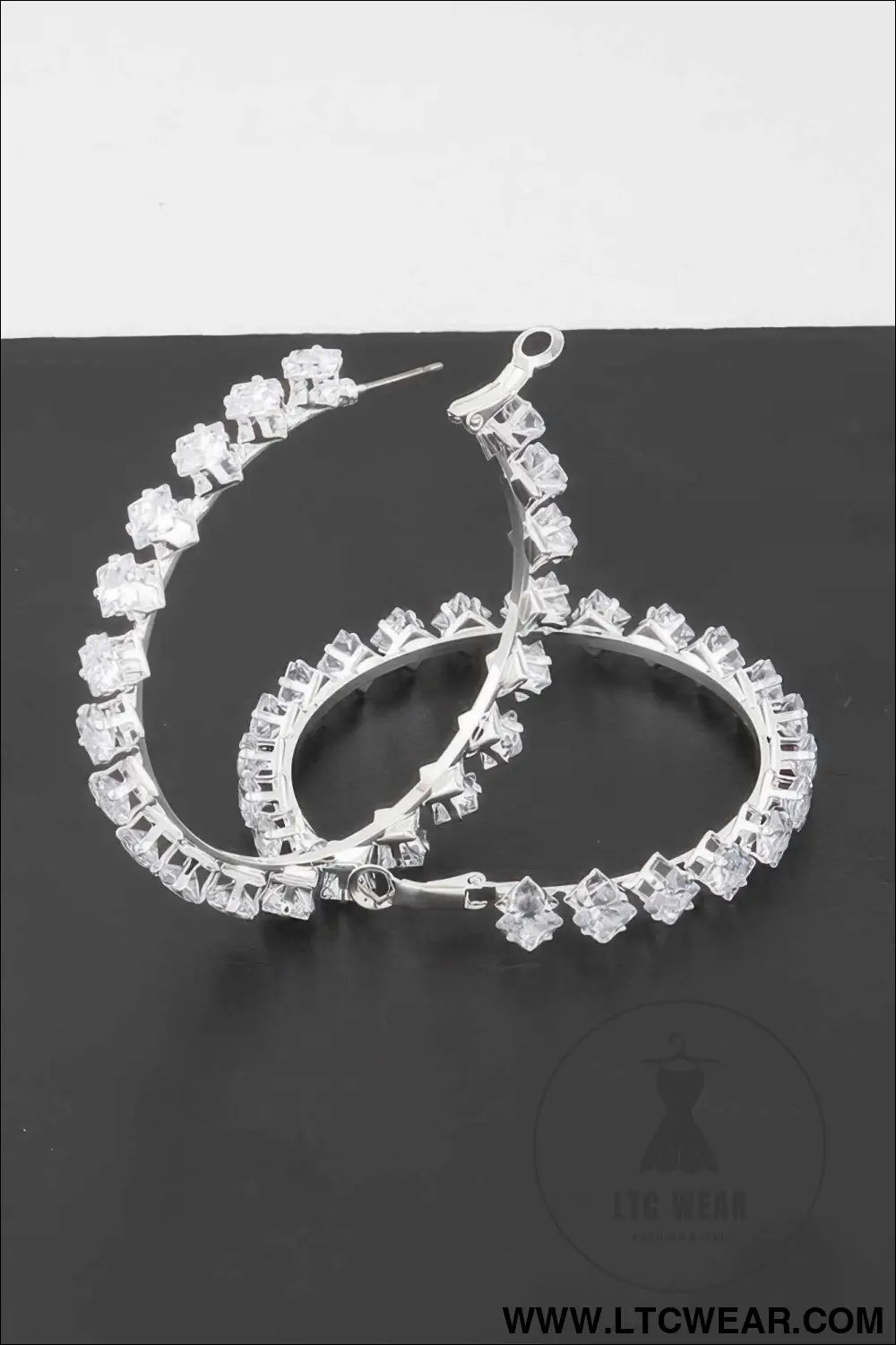 Crystal Star Hoop Earrings