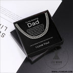 Cuban necklace thick chain collarbone chain accessory - necklace + card light box