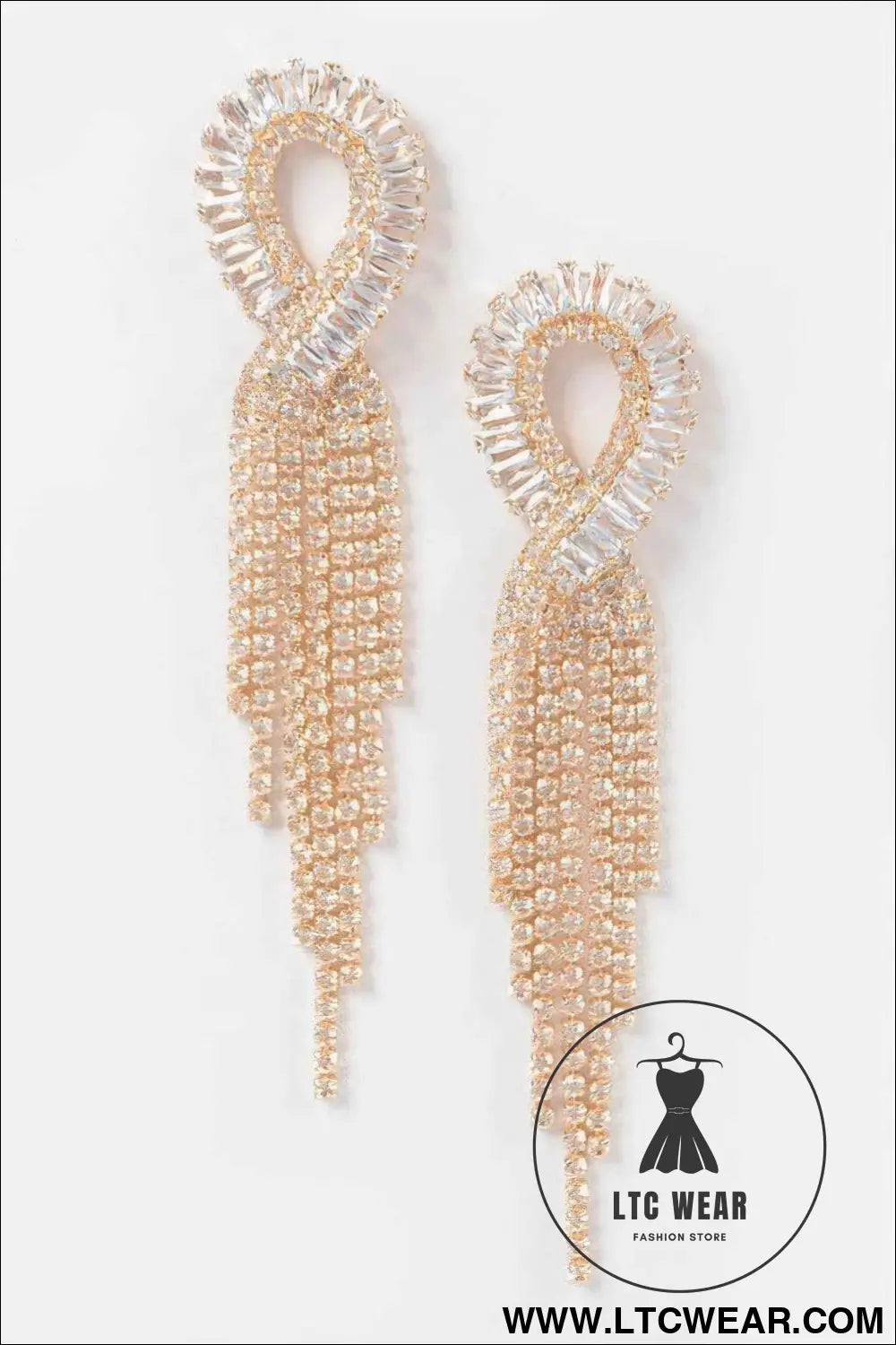 Cubic And Stone Fringe Earring