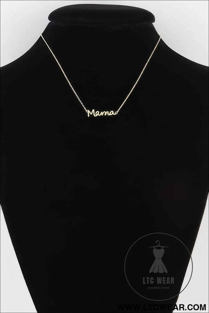 Cursive Mama Script Necklace