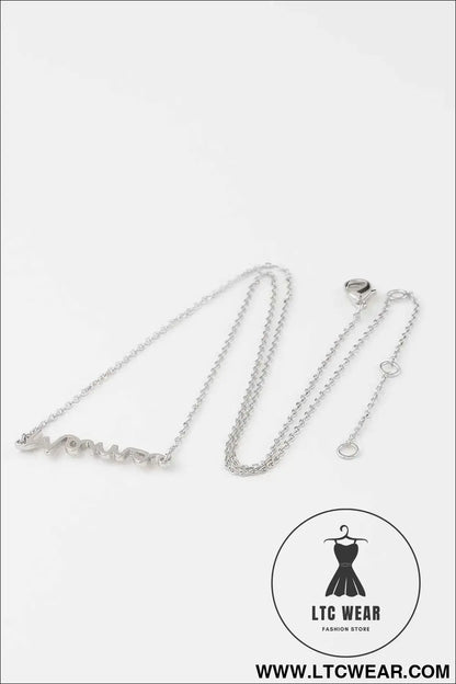 Cursive Mama Script Necklace