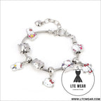 Cute kitty cat bracelet anime girl student jk best friend birthday gift cartoon diy bracelet - b00168