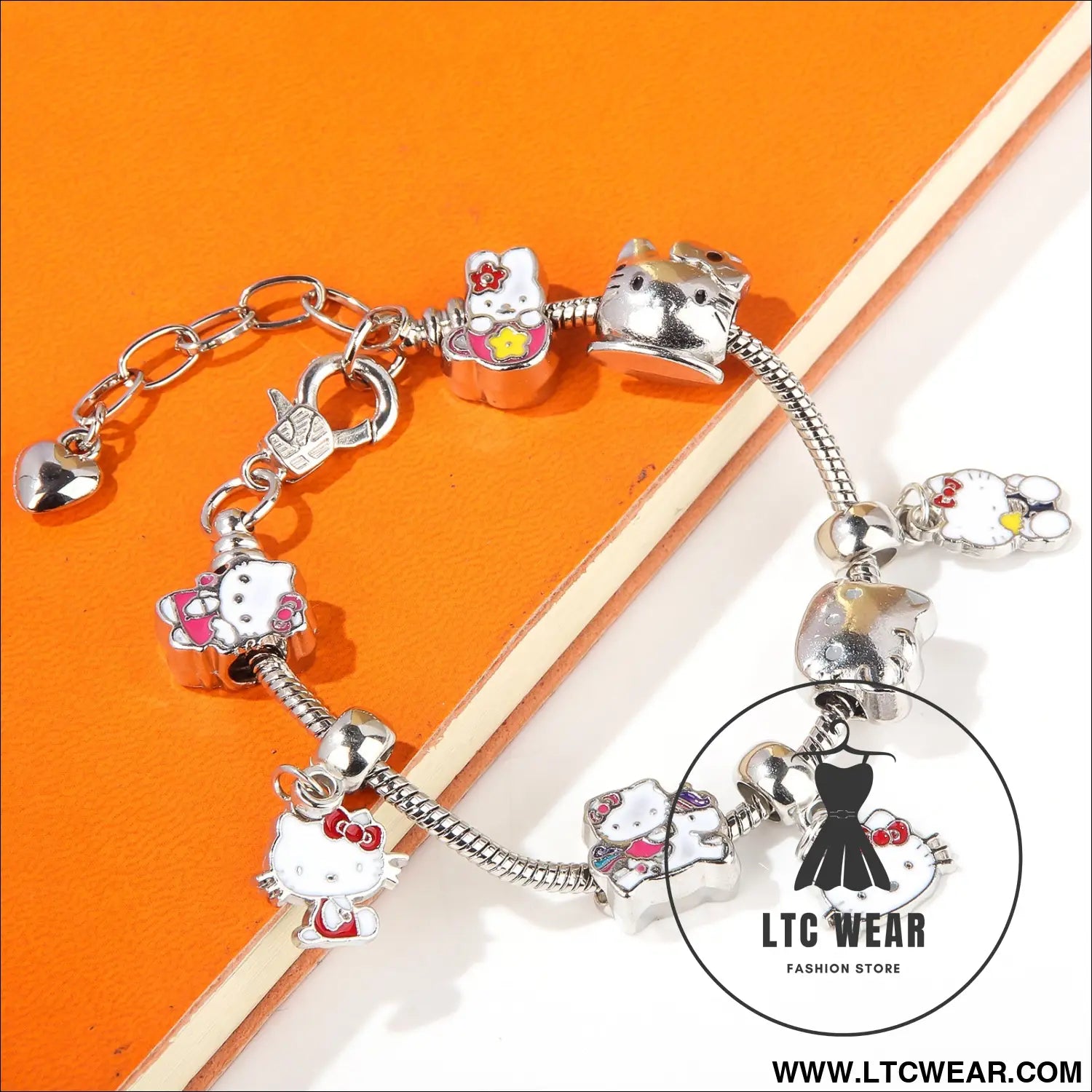 Cute kitty cat bracelet anime girl student jk best friend birthday gift cartoon diy bracelet - b00168