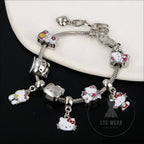 Cute kitty cat bracelet anime girl student jk best friend birthday gift cartoon diy bracelet - b00168