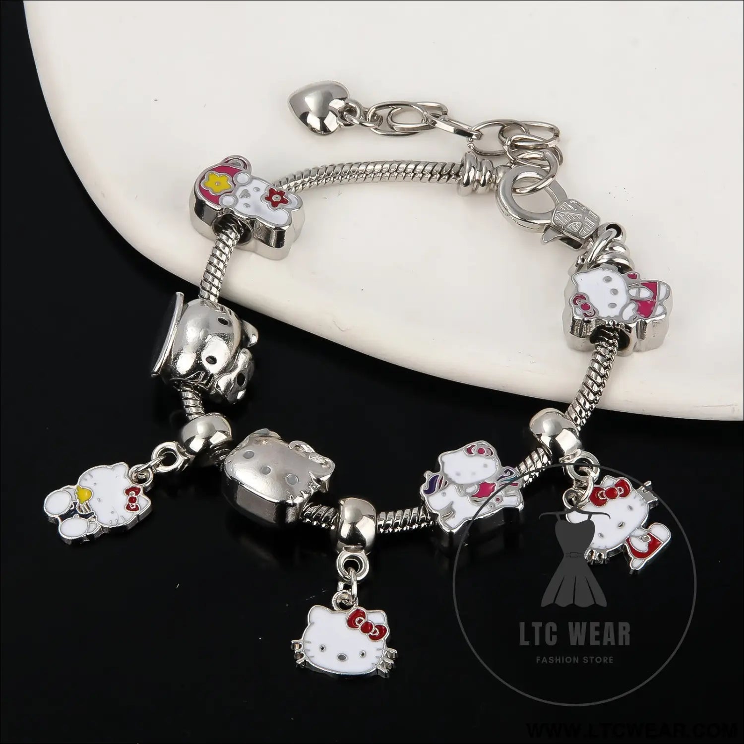 Cute kitty cat bracelet anime girl student jk best friend birthday gift cartoon diy bracelet - b00168