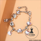 Cute kitty cat bracelet anime girl student jk best friend birthday gift cartoon diy bracelet - b00168