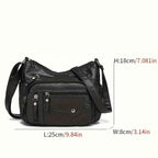 Unisex Square Crossbody Bag Stylish Casual MultiLayered