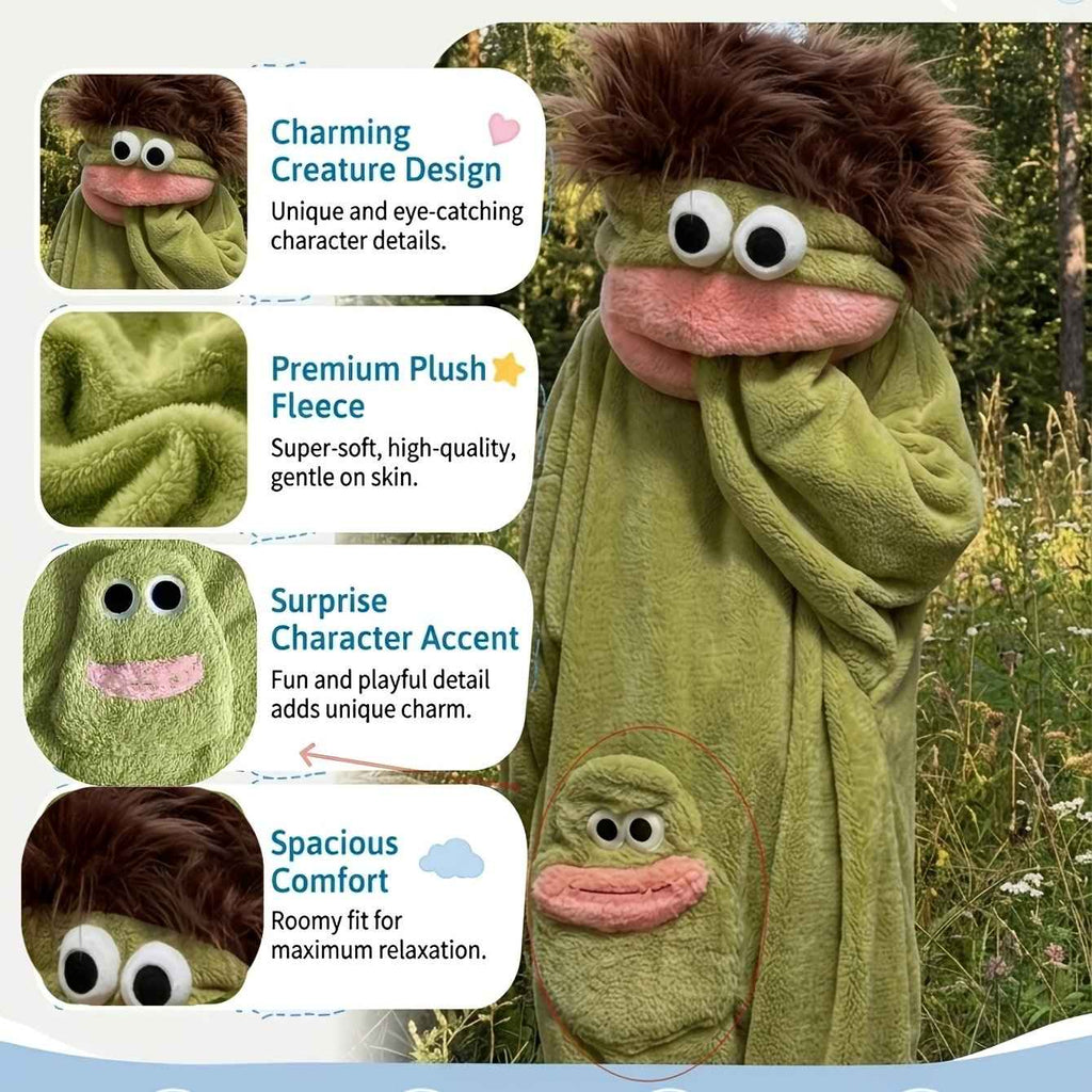 Big Mouth Monster Coral Fleece Cozy Onesie