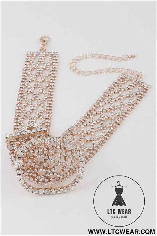 Diamond Belt Choker Necklace