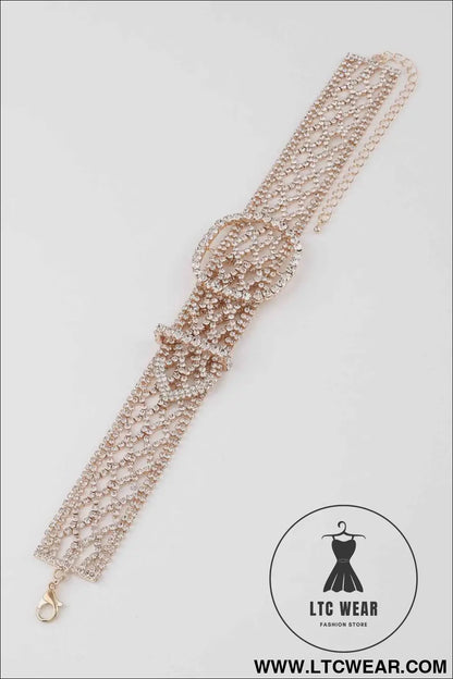 Diamond Belt Choker Necklace