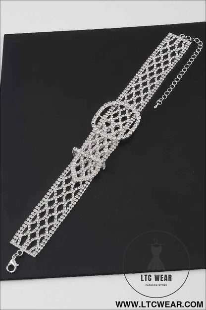 Diamond Belt Choker Necklace
