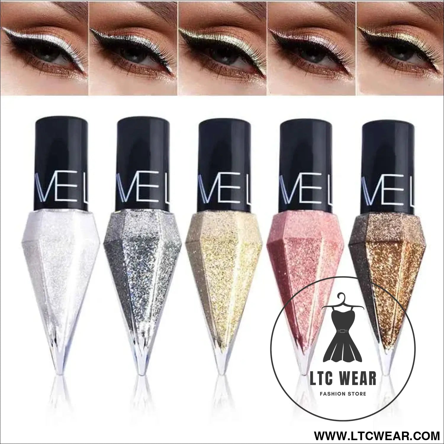 Diamond Sparkling Liquid Eyeliner: Quick-Dry & Waterproof