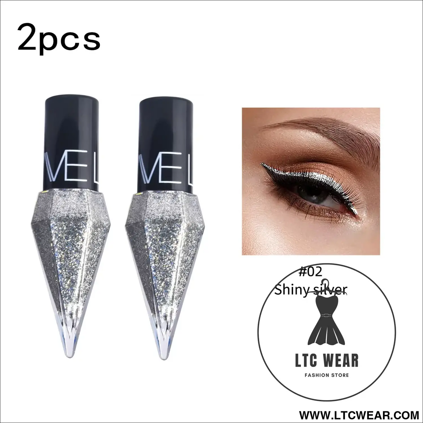 Diamond Sparkling Liquid Eyeliner: Quick-Dry & Waterproof - L.T.C Wear Online Fashion Store