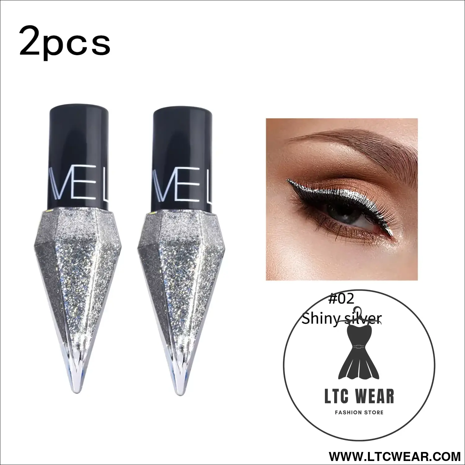 Diamond Sparkling Liquid Eyeliner: Quick-Dry & Waterproof - L.T.C Wear Online Fashion Store