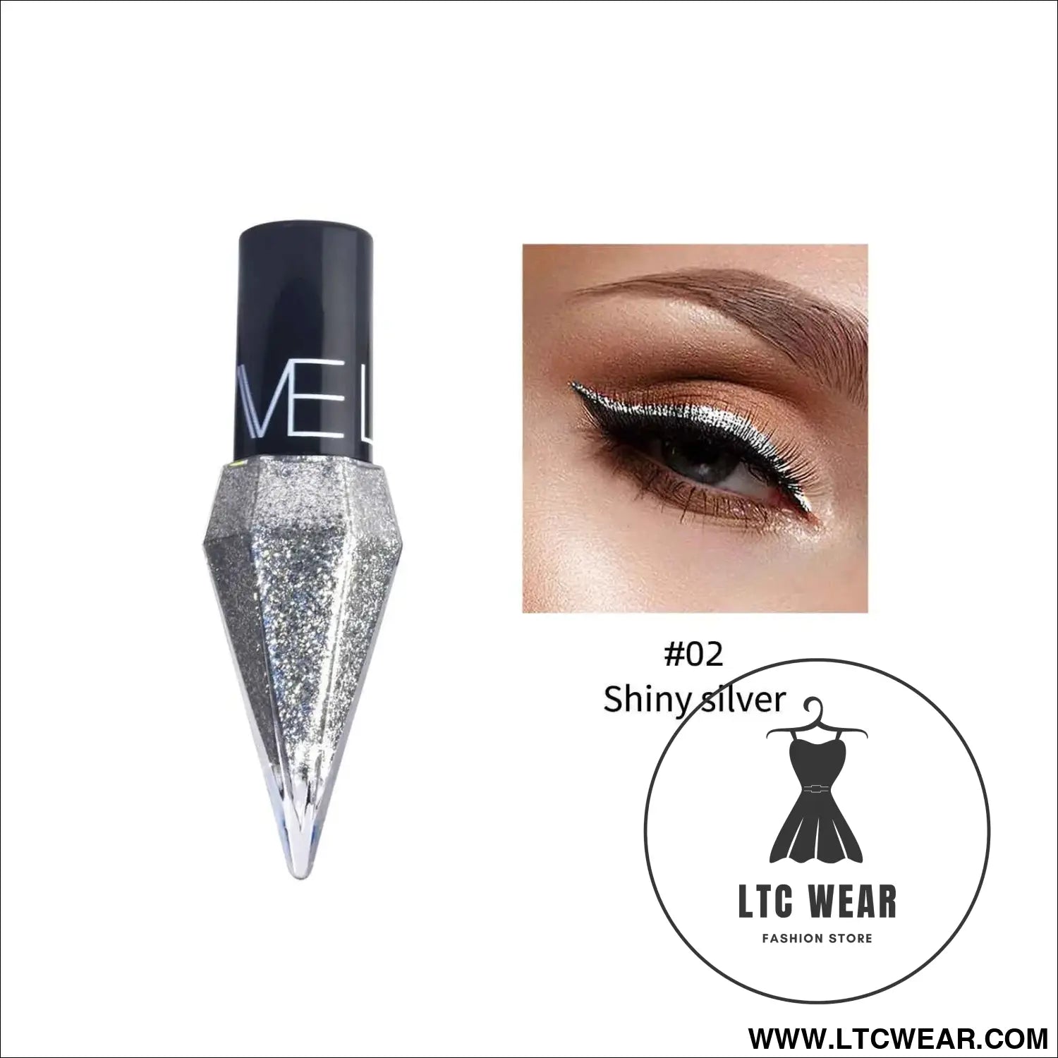 Diamond Sparkling Liquid Eyeliner: Quick-Dry & Waterproof