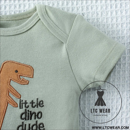 Dino-mite baby bodysuit set - 3pcs for summer fun! - baby bodysuit