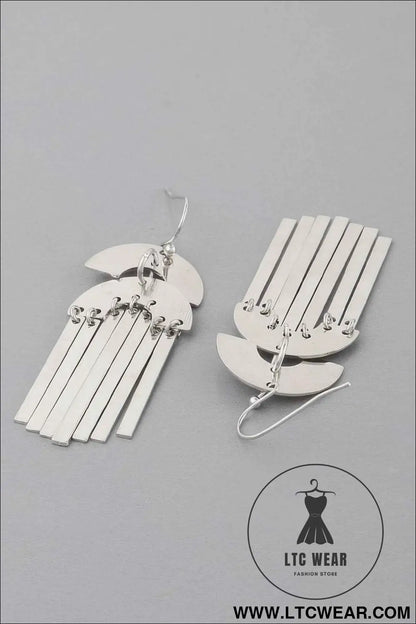 Double Arch Bar Drop Earrings