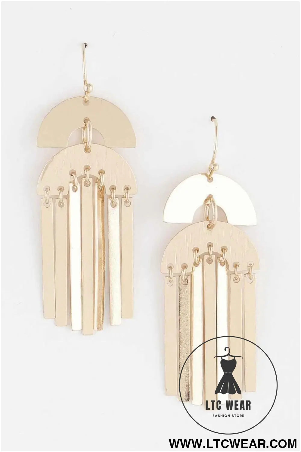 Double Arch Bar Drop Earrings