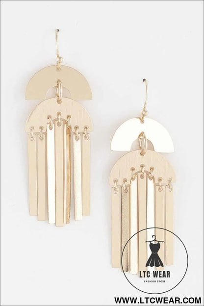 Double Arch Bar Drop Earrings