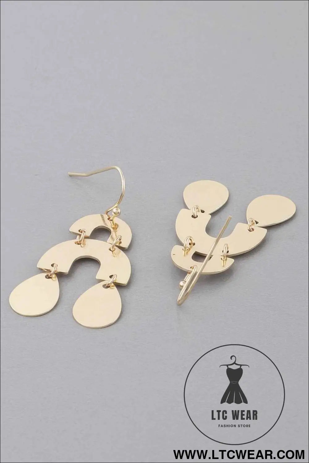 Double Arch Teardrop Earrings