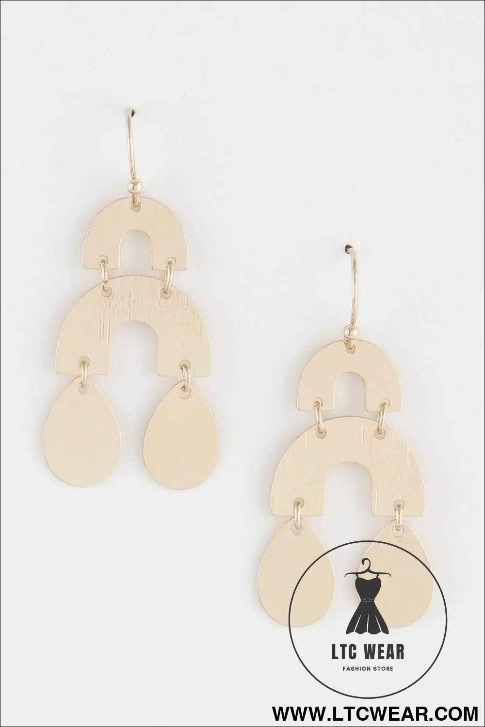 Double Arch Teardrop Earrings