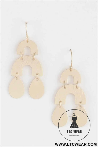 Double Arch Teardrop Earrings