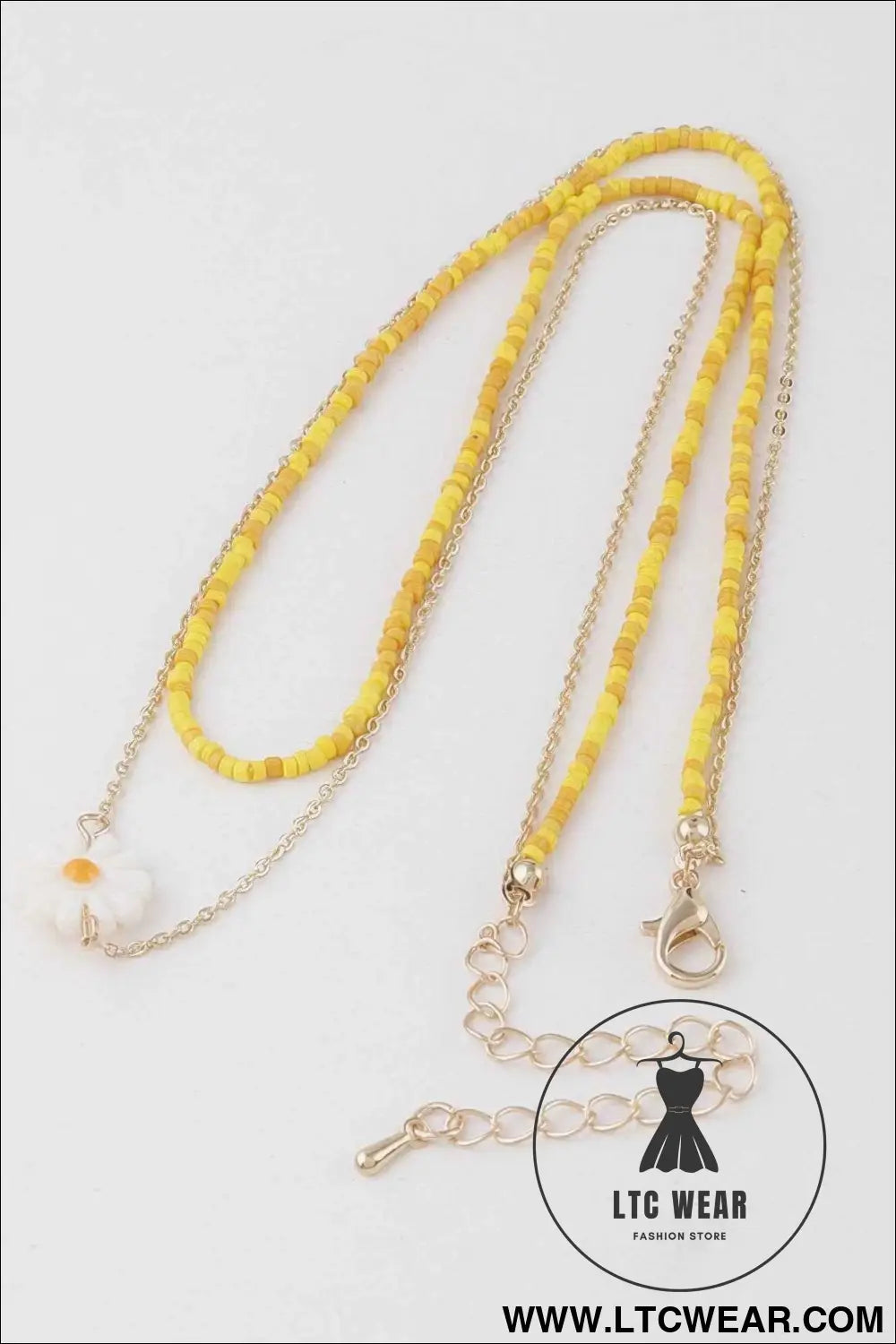 Double Beaded Flower Necklace