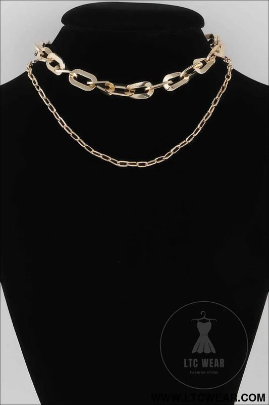 Double Link Chain Necklace