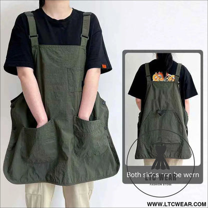 Double-Sided Waterproof Kitchen Apron – Adjustable Unisex Chef Apron, Pure Color Household Cooking Workwear