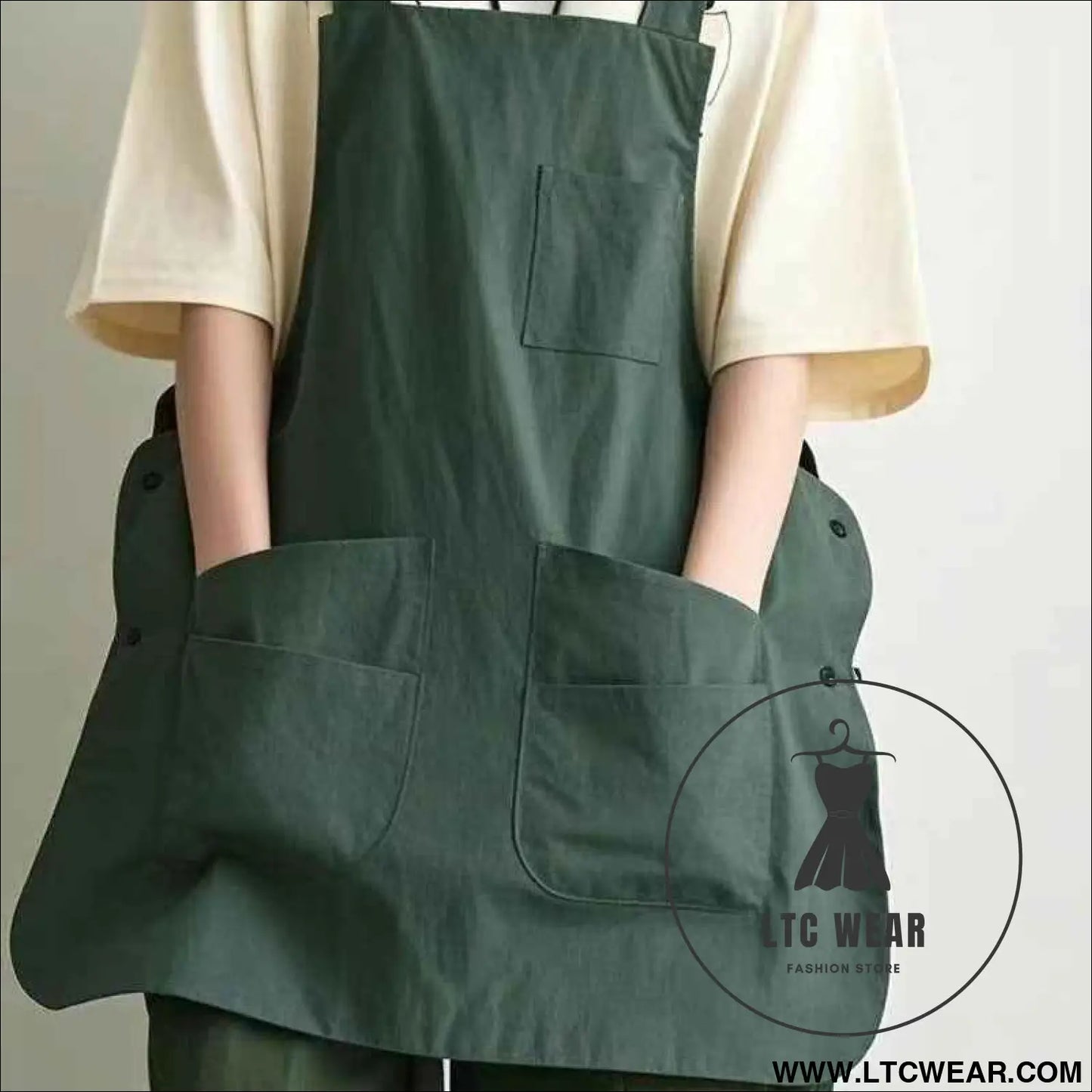 Double-Sided Waterproof Kitchen Apron – Adjustable Unisex Chef Apron, Pure Color Household Cooking Workwear