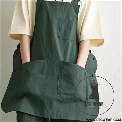 Double-Sided Waterproof Kitchen Apron – Adjustable Unisex Chef Apron, Pure Color Household Cooking Workwear