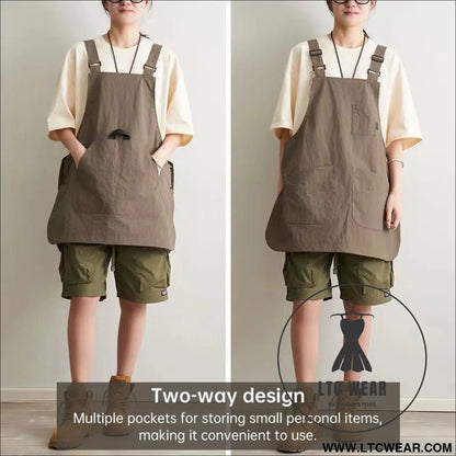 Double-Sided Waterproof Kitchen Apron – Adjustable Unisex Chef Apron, Pure Color Household Cooking Workwear - L.T.C Wear Online Fashion Store