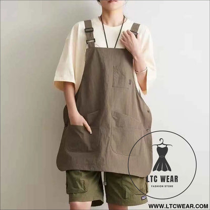 Double-Sided Waterproof Kitchen Apron – Adjustable Unisex Chef Apron, Pure Color Household Cooking Workwear
