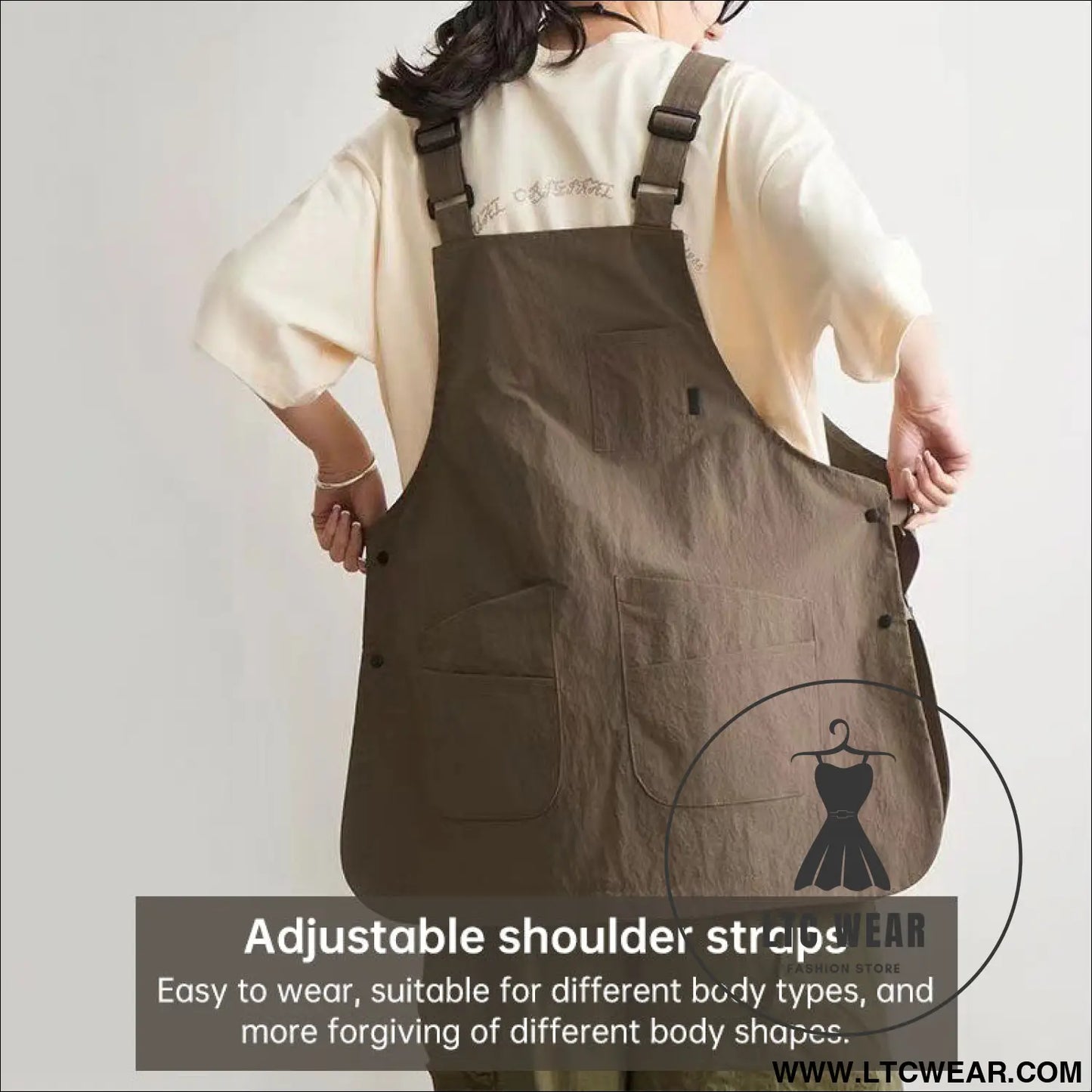 Double-Sided Waterproof Kitchen Apron – Adjustable Unisex Chef Apron, Pure Color Household Cooking Workwear - L.T.C Wear Online Fashion Store